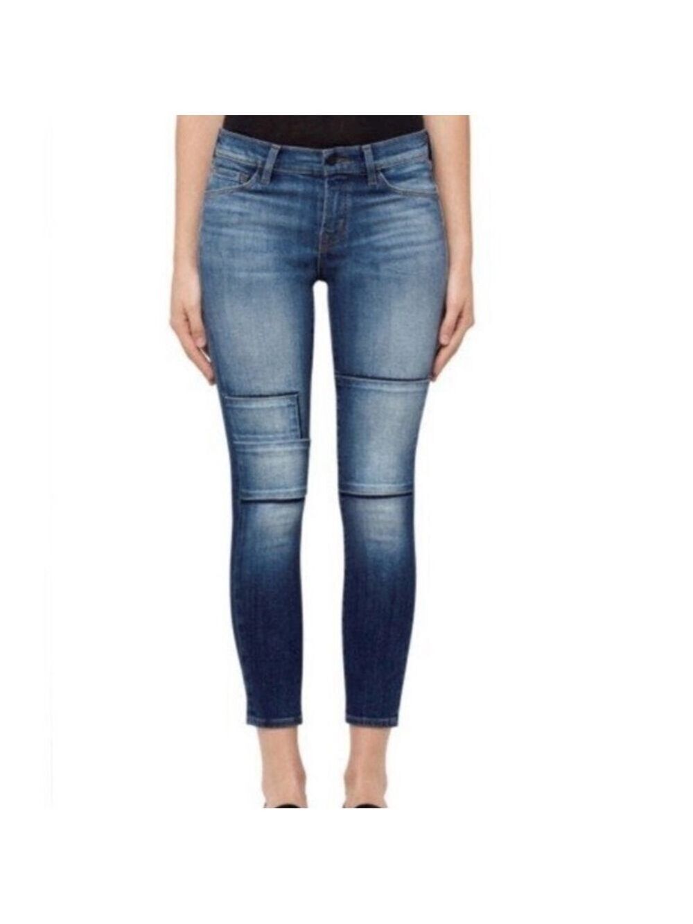 J Brand Jasper Patched Mid Rise Jeans size 25